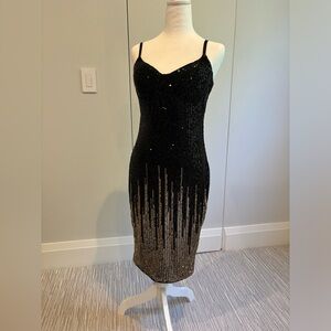Privy Privately Privileged Black and Gold Sequin Dress